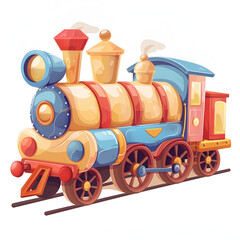 Canvas Print - cartoon train