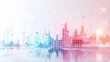 © nattapon98 - A modern digital city skyline with vibrant data visualizations, representing growth and technological advancement.