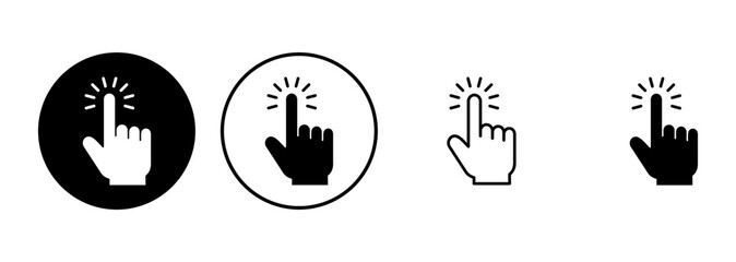 Poster - hand click icon set. pointer icon vector. hand cursor icon vector
