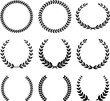 © wakuwaku - Set of 9 laurel vector designs