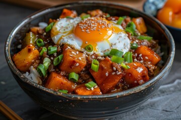 Canvas Print - Spam fried stew dish from Korea