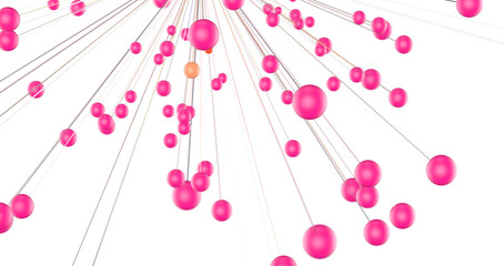 Poster - network shape. Abstract 3D render