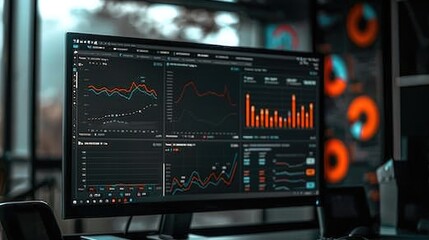Poster - A high-resolution image of a business dashboard on a computer screen.