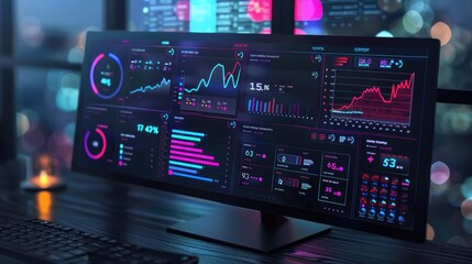 Poster - A high-resolution image of a business dashboard on a computer screen.