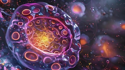 Wall Mural - A detailed image of the mitotic spindle the protein structure responsible for separating chromosomes during cell division in the ovum.