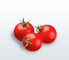 Canvas Print - Set of tasty ripe fresh tomatoes vegetables