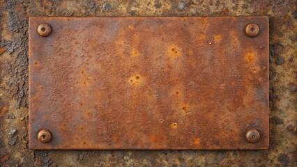 Wall Mural - Rough surface texture of rusty iron plate, rust, corrosion, oxidized, metal, gritty, weathered, aged, texture, grunge, industrial