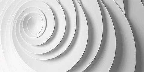 White spiral background creating hypnotic effect with lines and shadows