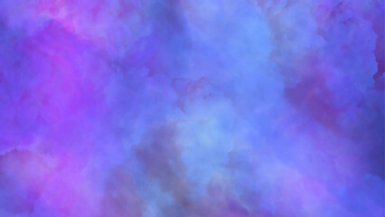 Wall Mural - Fantasy smooth light pink, purple shades and blue watercolor paper textured illustration, Soft purple lighting and pastel blue-pink colors.	
