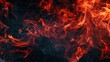 © kashif 2158 - Fire flames on black background. Fire fiery background, red flames, sparks and waving white smoke on black background. Flaming effect with burning fire.
