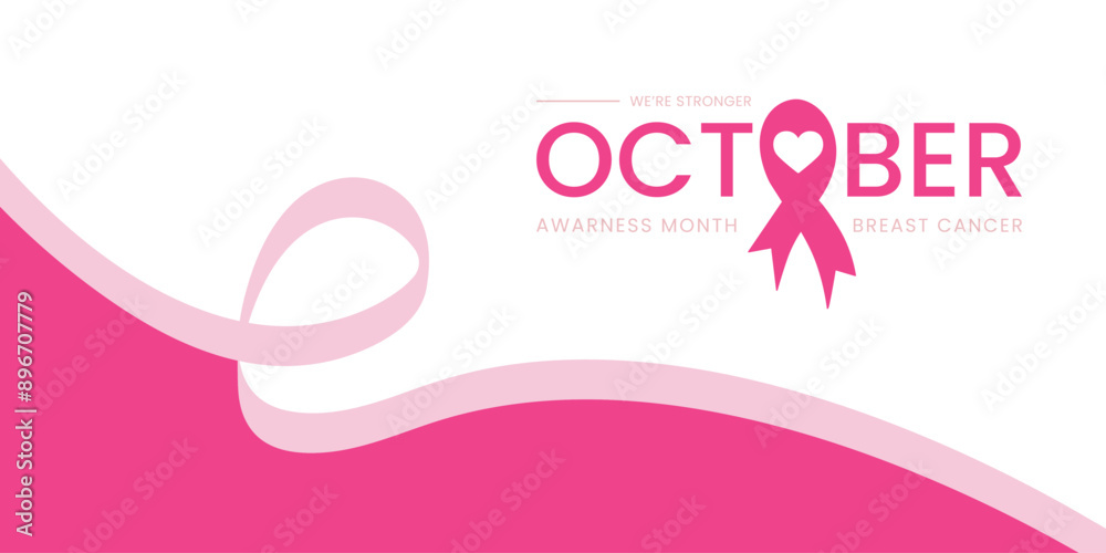 Breast Cancer Awareness Month. Pink October. Breast Cancer Stock Vector ...