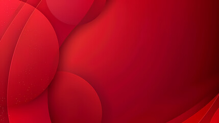 Poster - Abstract red background with overlapping circles and gradient hues, creating a vibrant and dynamic visual effect.