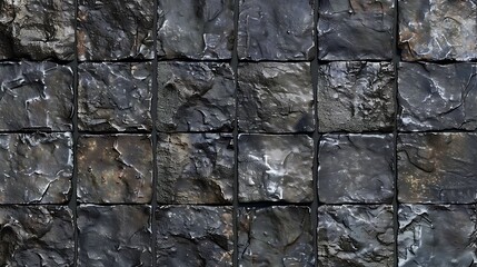 Poster - Black Stone Pavement Texture