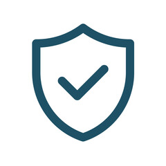 Wall Mural - shield with check mark icon
