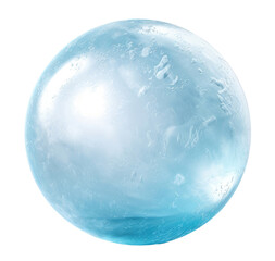 Ice sphere or bubble isolated on transparent background