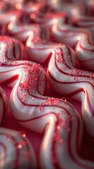 Canvas Print - Candy canes with red sprinkles. AI.