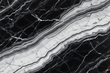 Poster - Black and white marble cross section texture background