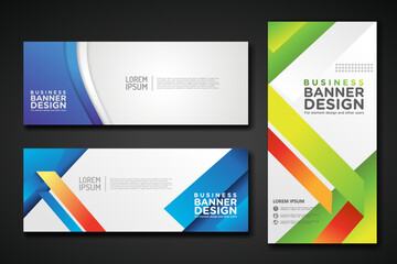 Poster - Set modern abstract banners for corporate concept, element design. Vector illustration