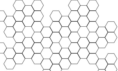 Poster - Abstract white and gray hexagon technology lines background. Abstract white and grey color hexagonal geometric background with copy space. Abstract white lines background.