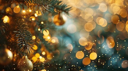 Wall Mural - Bokeh background enhances festive ambiance