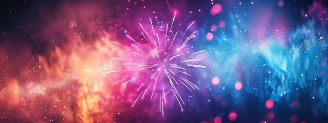 Poster - Fireworks lighting up the night sky during a festival, fireworks, festival