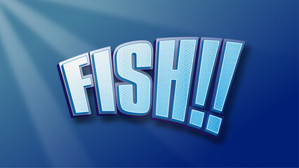 Poster - Fish! editable text effect