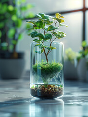 Wall Mural - plant in a glass