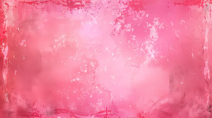 Wall Mural - Abstract pink watercolor background with splashes and textures, creating a soft, dreamy atmosphere.