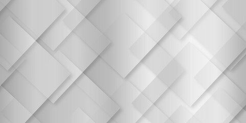 Poster - Abstract modern white, gray pattern geometric luxury gradient line background random square shape design. 3d shadow effects, modern design template background. layered geometric triangle shapes.