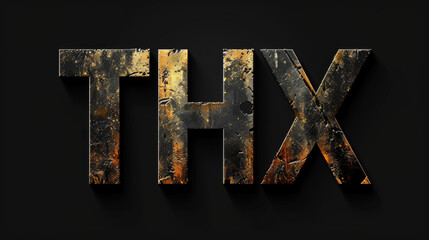 THX letter logo elegant and bold