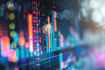 Fototapete - Abstract Finance Data Visualization