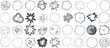 © Arafat - Tree top view outline collection, diverse foliage patterns, ideal for architectural plans, landscape designs, urban planning botanical illustrations, and garden