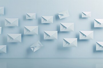 Poster - Soft hues surrounding an email marketing setup, showcasing customer engagement