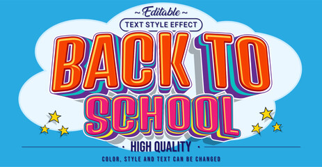 Poster - Editable text style effect - Back To School text style theme.