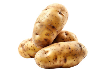 Sticker - Fingerling potatoes isolated on a white background