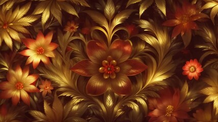 Sticker - Beautiful background with floral ornament