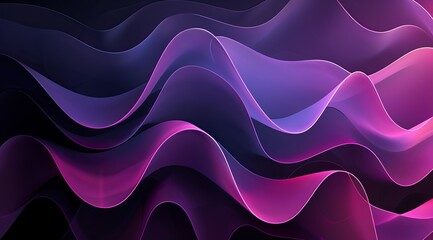 Sticker - Purple And Pink Abstract Waves