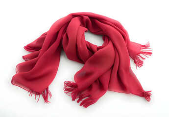 Sticker - Red scarf on white background