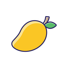 Sticker - Mango vector icon