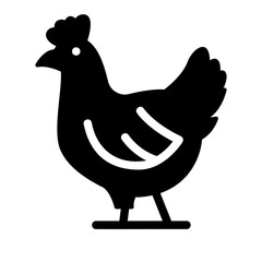 Wall Mural - hen Solid icon