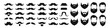 © Tata - Mustache and beard icon set vector. Sillhouettes of moustache vector collection isolated on transparent background