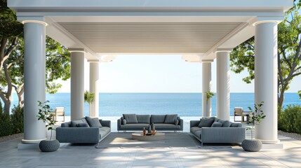 Sticker - Luxury Terrace overlooking the Ocean