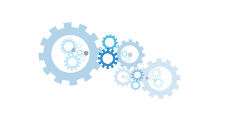 Aufkleber - Gear wheel with electronic circuit board for mechanical engineering with dots and lines connection. Mechanical and engineering concept with connecting dots lines.