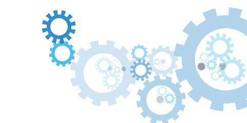 Aufkleber - Gear wheel with electronic circuit board for mechanical engineering with dots and lines connection. Mechanical and engineering concept with connecting dots lines.