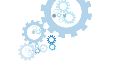 Aufkleber - Gear wheel with electronic circuit board for mechanical engineering with dots and lines connection. Mechanical and engineering concept with connecting dots lines.