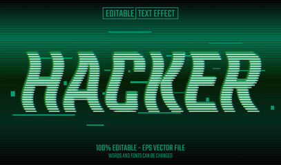 Wall Mural - hacker editable text effect