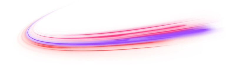 Poster - Vector speed of light in space on dark background. Luminous green neon waves PNG.  Abstract light lines of movement and speed in neon color. 