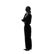 © metamorworks - Silhouette of young Caucasian woman. Full body photo PNG with transparent background precisely cut out with clipping path.