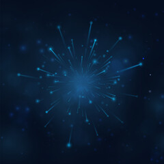 Aufkleber - Speed ​​effect in space with lots of flickering light and glare. Vector background overlay effect