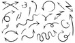© Elis Iskrytska - Collection various charcoal arrows. Hand drawn doodle symbols for sketchy diagrams.Vector doodle.